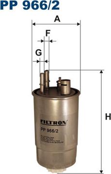 Filtron PP966/2 - Топливный фильтр autospares.lv