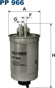 Filtron PP966 - Топливный фильтр autospares.lv