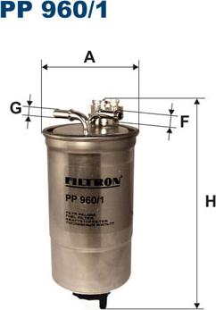 Filtron PP960/1 - Топливный фильтр autospares.lv