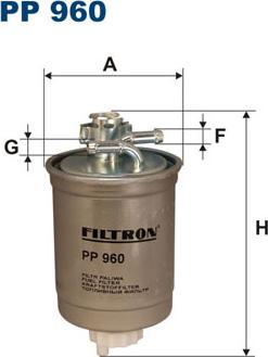 Filtron PP960 - Топливный фильтр autospares.lv