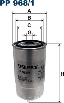 Filtron PP968/1 - Топливный фильтр autospares.lv