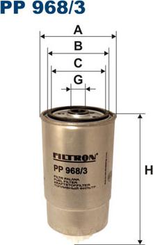 Filtron PP968/3 - Топливный фильтр autospares.lv