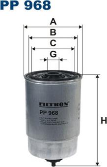 Filtron PP968 - Топливный фильтр autospares.lv