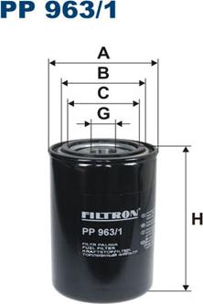 Filtron PP963/1 - Топливный фильтр autospares.lv