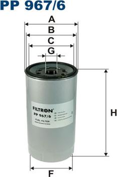 Filtron PP967/6 - Топливный фильтр autospares.lv
