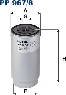 Filtron PP 967/8 - Топливный фильтр autospares.lv