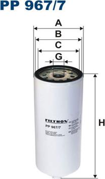 Filtron PP967/7 - Топливный фильтр autospares.lv