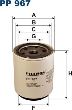 Filtron PP967 - Топливный фильтр autospares.lv