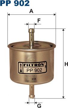 Filtron PP902 - Топливный фильтр autospares.lv