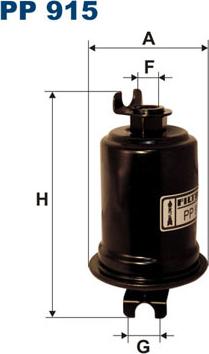 Filtron PP915 - Топливный фильтр autospares.lv