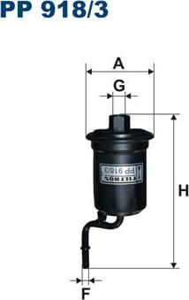 Filtron PP918/3 - Топливный фильтр autospares.lv