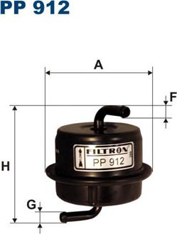 Filtron PP912 - Топливный фильтр autospares.lv