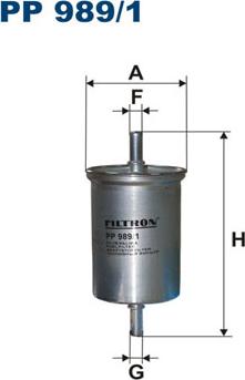Filtron PP989/1 - Топливный фильтр autospares.lv
