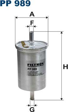Filtron PP989 - Топливный фильтр autospares.lv