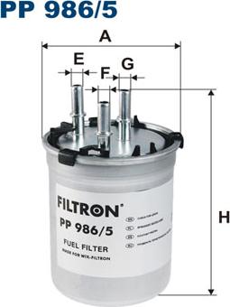 Filtron PP986/5 - Топливный фильтр autospares.lv