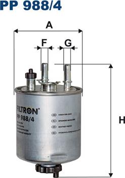Filtron PP988/4 - Топливный фильтр autospares.lv