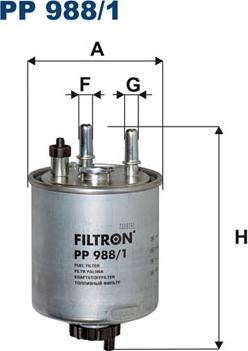 Filtron PP988/1 - Топливный фильтр autospares.lv