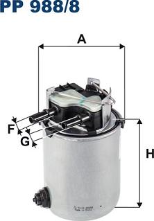 Filtron PP 988/8 - Топливный фильтр autospares.lv