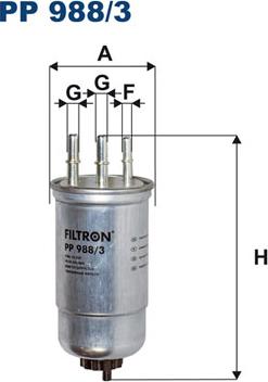 Filtron PP988/3 - Топливный фильтр autospares.lv