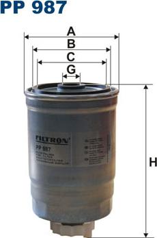 Filtron PP987 - Топливный фильтр autospares.lv