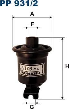 Filtron PP931/2 - Топливный фильтр autospares.lv