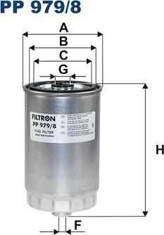 Filtron PP 979/8 - Топливный фильтр autospares.lv