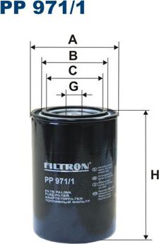 Filtron PP971/1 - Топливный фильтр autospares.lv
