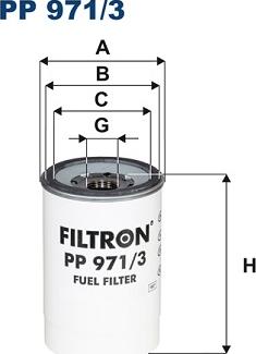 Filtron PP971/3 - Топливный фильтр autospares.lv