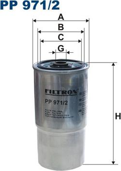 Filtron PP971/2 - Топливный фильтр autospares.lv