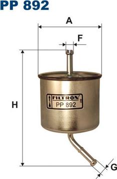 Filtron PP892 - Топливный фильтр autospares.lv