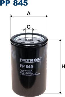 Filtron PP845 - Топливный фильтр autospares.lv