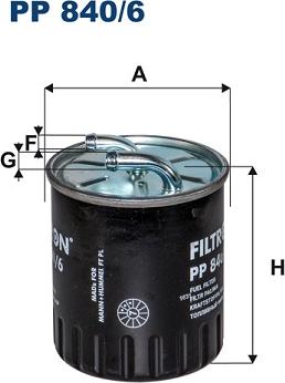 Filtron PP840/6 - Топливный фильтр autospares.lv