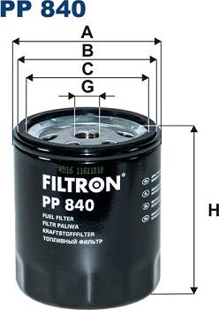Filtron PP840 - Топливный фильтр autospares.lv
