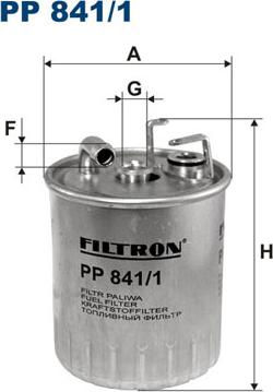 Filtron PP841/1 - Топливный фильтр autospares.lv