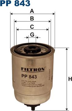 Filtron PP843 - Топливный фильтр autospares.lv