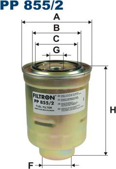Filtron PP855/2 - Топливный фильтр autospares.lv