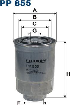 Filtron PP855 - Топливный фильтр autospares.lv
