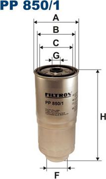 Filtron PP850/1 - Топливный фильтр autospares.lv
