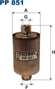 Filtron PP851 - Топливный фильтр autospares.lv