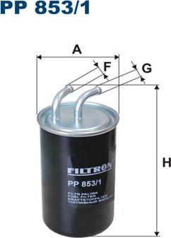 Filtron PP853/1 - Топливный фильтр autospares.lv