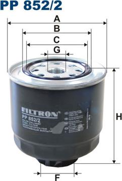 Filtron PP852/2 - Топливный фильтр autospares.lv