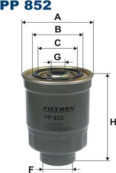 Filtron PP852 - Топливный фильтр autospares.lv