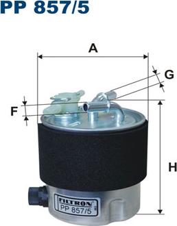 Filtron PP857/5 - Топливный фильтр autospares.lv