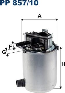 Filtron PP 857/10 - Топливный фильтр autospares.lv