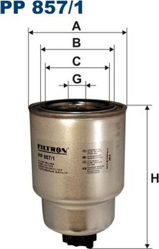 Filtron PP857/1 - Топливный фильтр autospares.lv