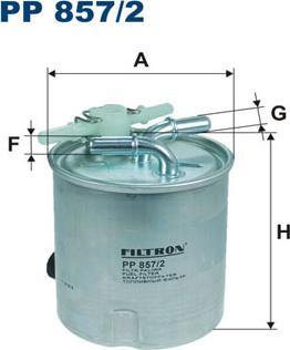Filtron PP857/2 - Топливный фильтр autospares.lv