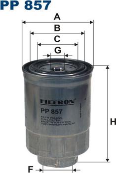 Filtron PP857 - Топливный фильтр autospares.lv
