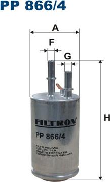 Filtron PP866/4 - Топливный фильтр autospares.lv