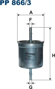 Filtron PP866/3 - Топливный фильтр autospares.lv