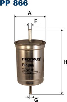 Filtron PP866 - Топливный фильтр autospares.lv